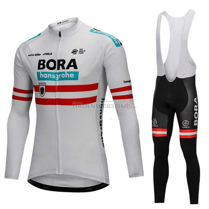 Abbigliamento Ciclismo Bora Campioni Austria ML 2018 Bianco